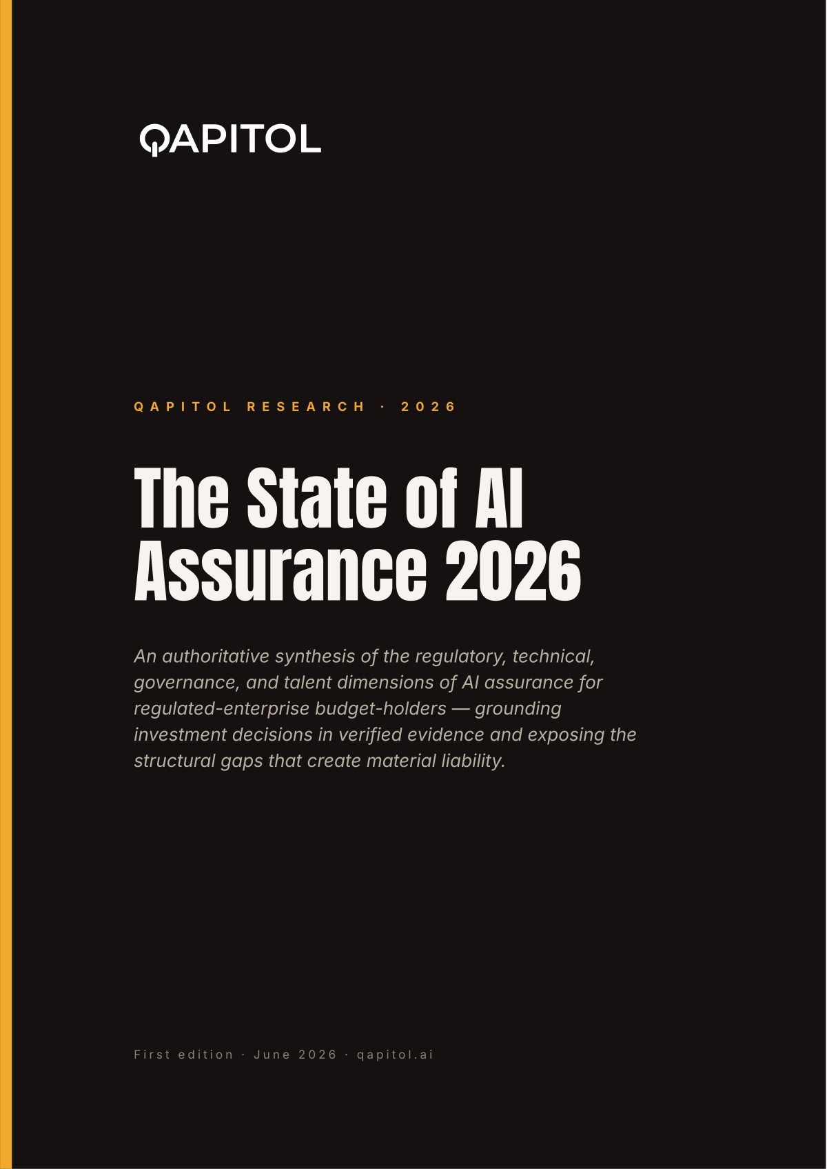 The State of AI Assurance 2026 — first page